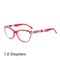 Fashion Cat Eye Shape Resin Floral Frame Older People Presbyopic Glasses