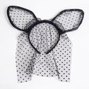 Woman New Arrival Party Cat Ears Shape Hairband Lace Small Dots Party Headband With Veil