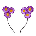 Female New Arrival Bohemia Style Little Sunflower Cat Ears Shape Party Hair Accessories