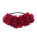 Lady New Arrival Vintage Style Artificial Rose Flowers Hair Accessories Fabric Bridal Headband