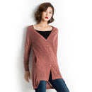Female Simple Style Solid Color Single Breasted Irregular Hemline Thin Cool Sun-protection Cardigan