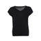 Female Solid Color Sexy Style V-Neck Loose Thin Cool Short Sleeves Knitted Blouses