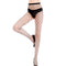 Woman New Arrival Black Tight Sexy Style Artificial Pearls Hollowed Out Fishnet Pantyhose