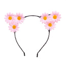 Latest Style Lovely Cat Ears Pattern Wedding Festival Party Fresh Little Daisy Flower Headband