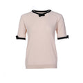 Female Trendy Elegant Block Color Bowknots O-Neck Slimming Thin Cool Knitted Blouses