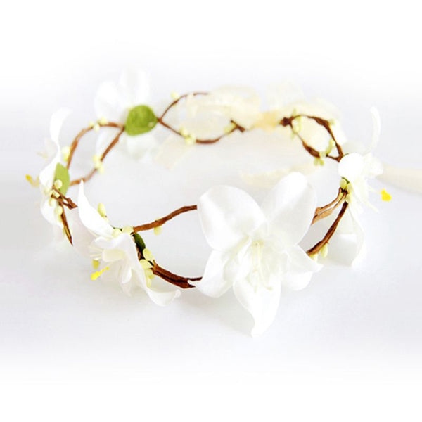 New Arrived Big Artificial Floral Beach Holiday Photo Wedding Party Accessories Beautiful Hairbands