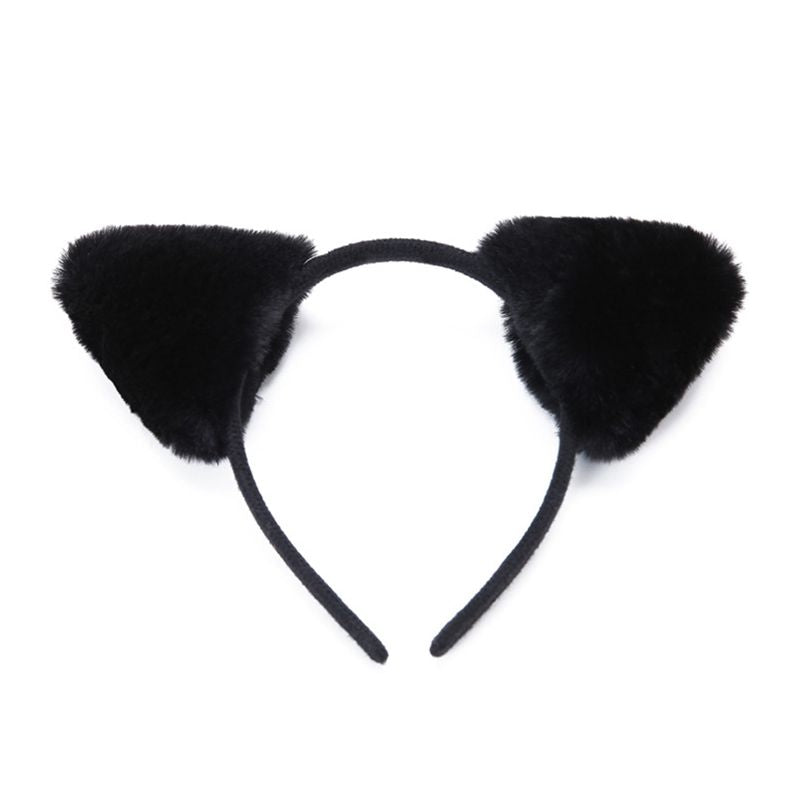 Latest Style Black White Plush Cat Ears Festival Party Hair Accessories Sexy Headbands