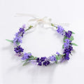 Hot Sale Purple Color Artificial Floral Holiday Photo Wedding Party Crown Lavender Headbands