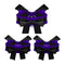 3Pcs Set Solid Color Cloth Lovely Bowknot Bracelets And Dance Party Accessories Choker Necklaces