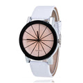 Casual Simple Vogue Large Dial Imitation Crack Band Buckle Quartz Watches For Unisex Lovers