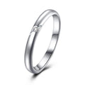 Modern Women Office Jewelry Pure Simple Design 925 Silver Ring Set With Zircon