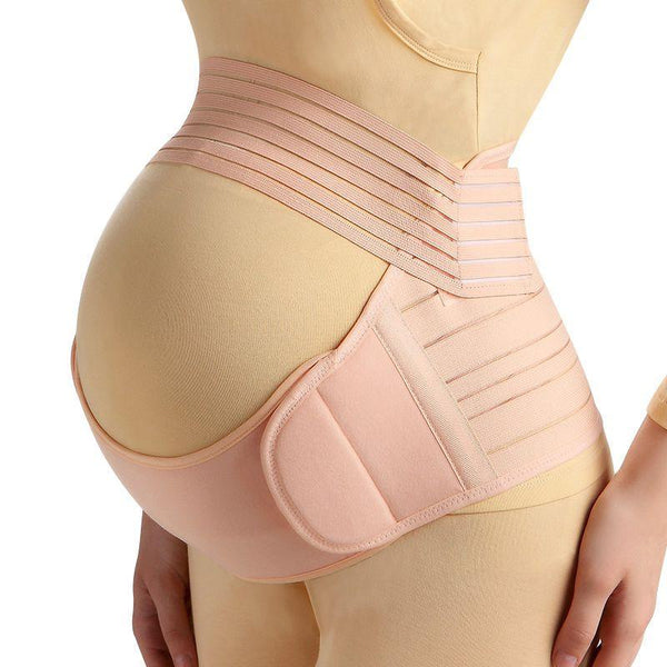 3Pcs Set Soft Polyester Prenatal Maternity Belt Adjustable Stretchy Abdominal Binder For Pregnant Women