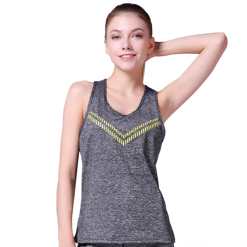 Fashion Casual Slim Breathable Round Neck Quick Dry Fitness Running Yoga Outdoor Sport Tank Tops