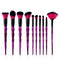 10pcs/set Creative Shiny Galaxy Effect Fan Shape Women Makeup Color Brushes