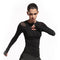 Charming Sexy Slim Net Yarn Splicing Long Sleeves Professional Gym Training Fitness Yoga Sport Top