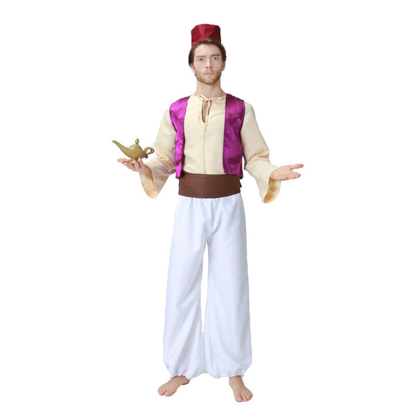 Classic Fairytale Character Arabian Prince Men Party Cosplay Costume