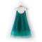 Kids Fashion Cute Sleeveless Imitation Pearls Multilayer Gauze Princess Dress
