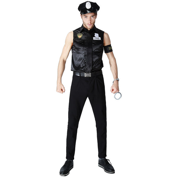 Adult Men Party Cosplay Set Policemen Character Halloween Costume