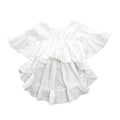 Kids New Arrival Loose Flare Half Sleeves O-neck Solid Color Princess Dress