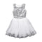 Children Hot Sale Cute Backless Sleeveless Sequin Gauze Princess Dress