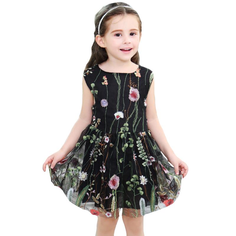 Kids New Arrival High Quality Pretty Lovely Backless Sleeveless Gauze Princess Dress