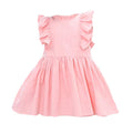 Kids Pretty Cute Embroidery Flouncing Sleeves Cotton Princess Dress With Dots