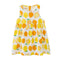 Kids Lovely O-Neck Lemons Printed Off Shoulder Sleeveless Princess Dress