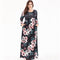 Fashion Floral Printed Elegant Long Sleeves Plus Size Daily Long Dress