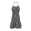 Hot Sale Sexy Strap Pattern Summer Floral Print Women Flouncing Dress