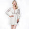 Hot Sale Women V Neck Hollow Out Lace Woven Long Sleeves Elegant Dress