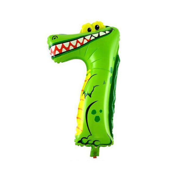 16 Inches Foil Cartoon Animal Pattern Birthday Party Supply 7 Number Balloon