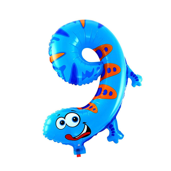 16 Inches Foil Cartoon Animal Pattern Birthday Party Supply 9 Number Balloon