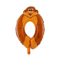 16 Inches Foil Cartoon Animal Pattern Birthday Party Supply 0 Number Balloon