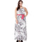 Hot sale Women Elegant Floral Print Freshing Style Summer New Arrival Sleeveless Plus Size Vacation Dress