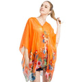 Classic Floral Printed Women Summer Sun-protection Scarf With Pearl Buttons