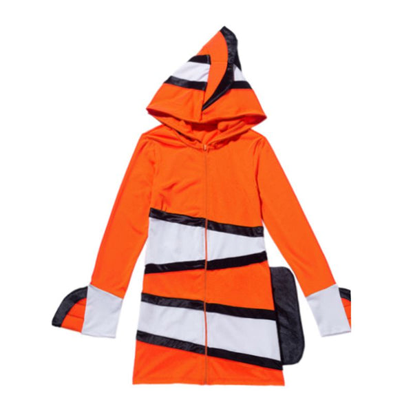 Halloween Cosplay Sea Theme Party Little girl Clown Fish Nemo Costume