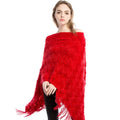 Fashion Solid Color Women Feather-like Knitting Wear Autumn And Winter Warm Shawl