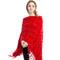 Fashion Solid Color Women Feather-like Knitting Wear Autumn And Winter Warm Shawl