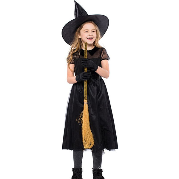 Little Girl Halloween Dress Set Night Ghost Witch Party Costume