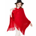 New Arrival Large Size Cashmere-like Women Autumn And Winter Warm Shawl With Tassel