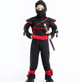Little Boy Halloween Cosplay Masked Ninja All-black Stage Show Costume With Mask