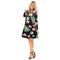 Women Long Sleeves Cartoon Christmas Element Printed Bottoming Dress