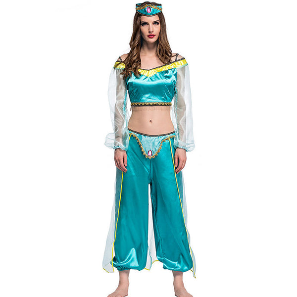 Adult Women Cosplay Dress Princess Jasmine Character Party Costume