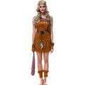 Adult Women Cosplay Aboriginal People Halloween Party Hunter Costume Set