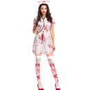 Horrible Bloody Nurse Dress Adult Lady Halloween Cosplay Costume