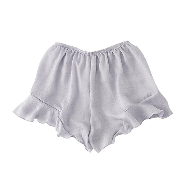 Cute Fashion Thin Cool Comfortable Frosted Imitation Silk Falbala Loose Short Pants