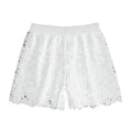 Fashion Trendy  Breathable Lace Embroidery Hollow Out Lining Safety Short Pants For Women