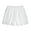 Fashion Trendy  Breathable Lace Embroidery Hollow Out Lining Safety Short Pants For Women