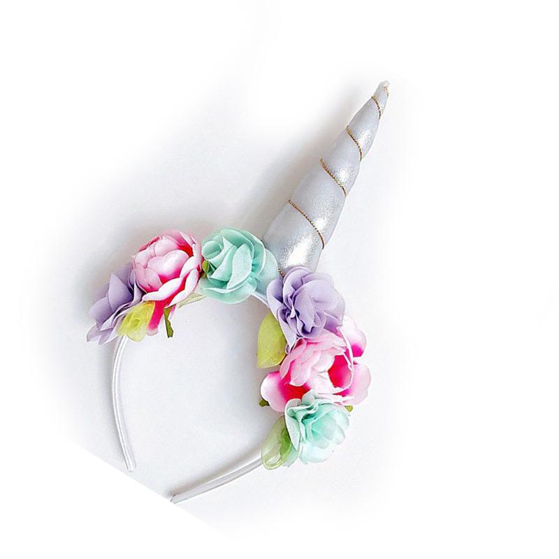 Fashion Baby Hair Decorations Supplies Unicorn Horns Flowers Festival Party Headbands