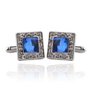 Hot Sale Men's Fashion Jewelry Square Shape Alloy Cufflinks With Crystal